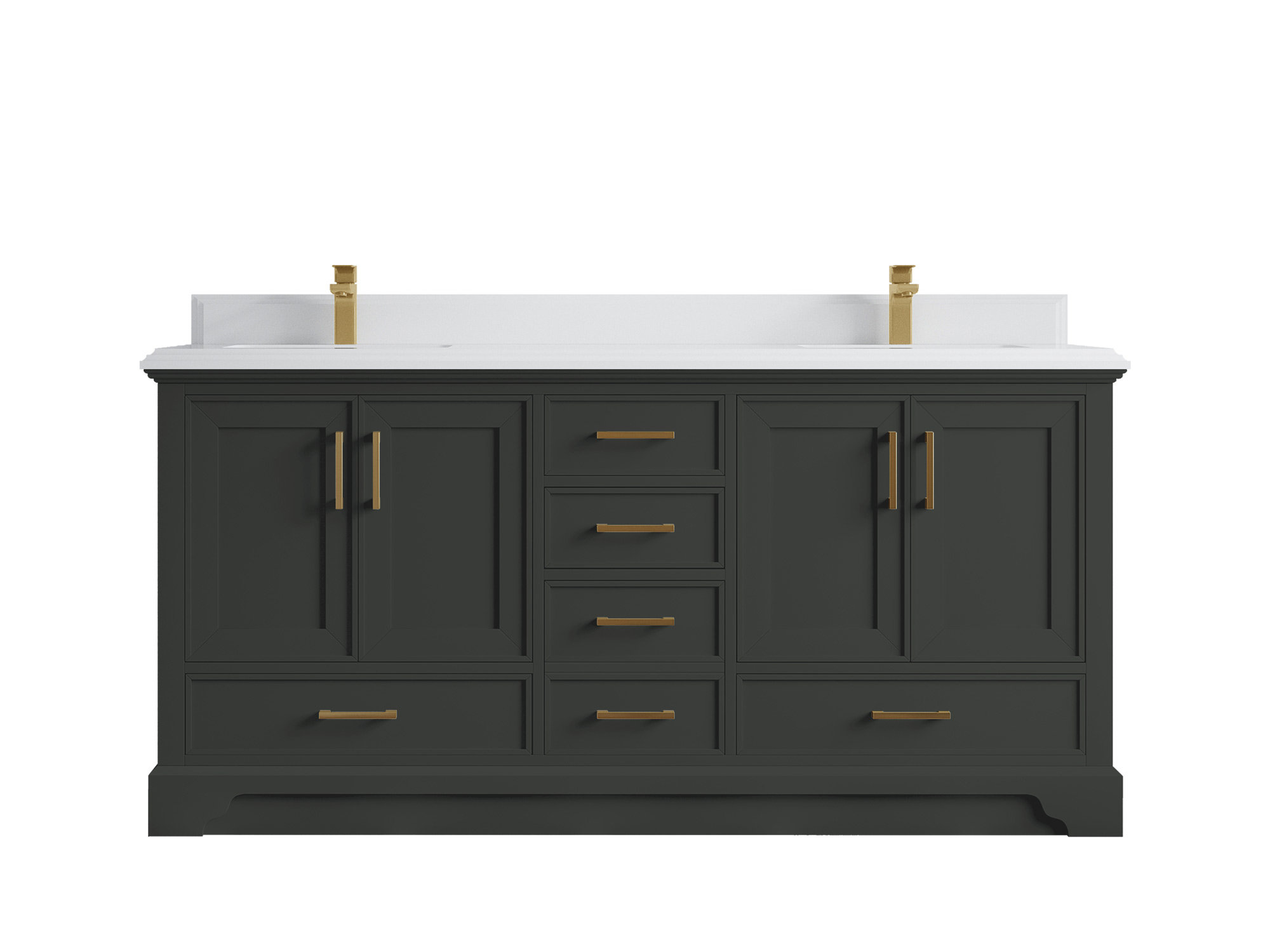 Willow Collections Charlotte 72 Double Bathroom Vanity with Top | Wayfair