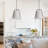 1-Light dark gray adjustable iron pendant lamp