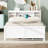 Twin Size Platform Bed With Storage Headboard, Usb, Twin Size Trundle And 3 Drawers-238578575-16133688
