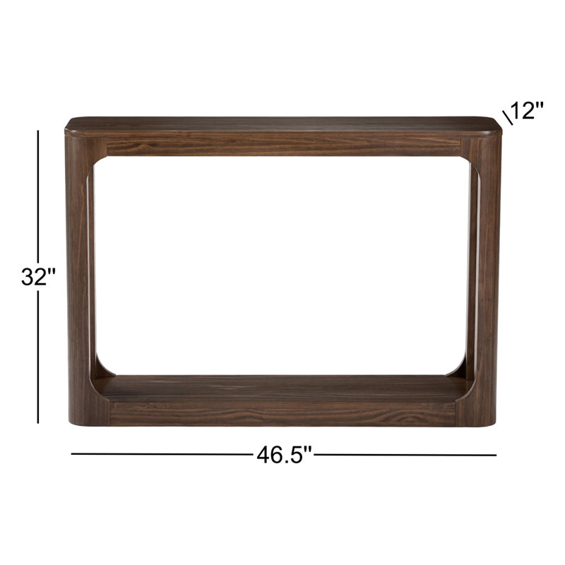 Console en bois massif Maly, Noyer