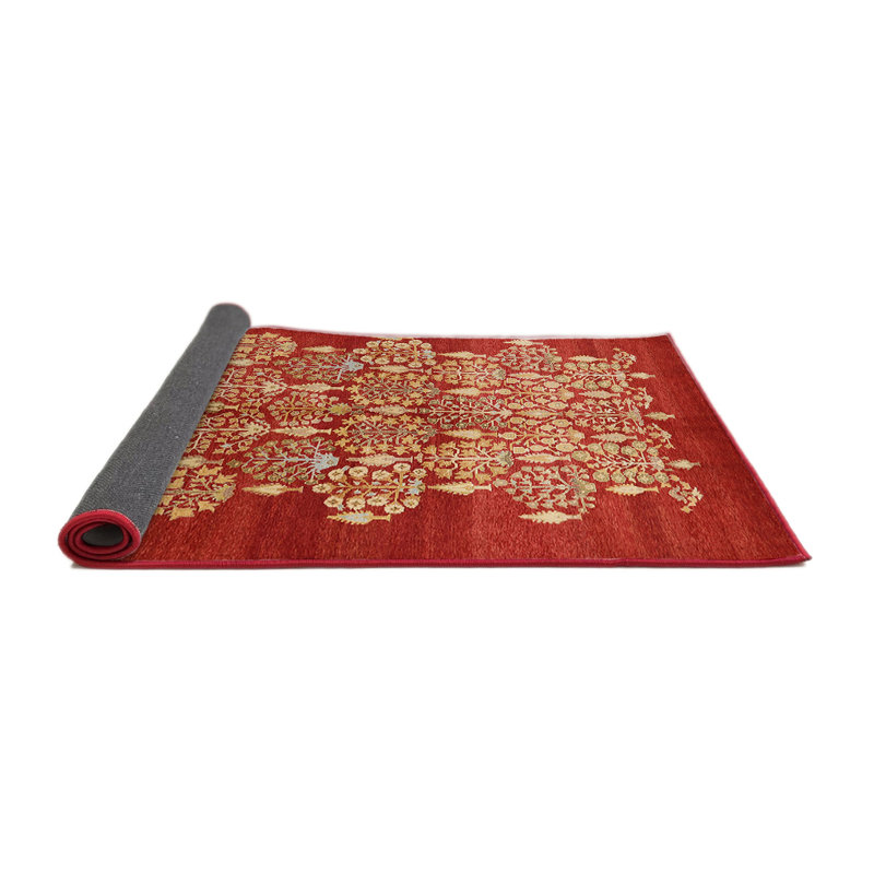 Tapis oriental rouge / jaune Mellville, Rond 4 pi