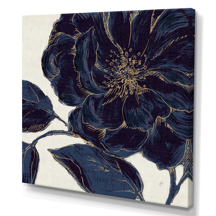 Bless international Dark Rose Gilded Gold On Canvas Painting & Reviews ...