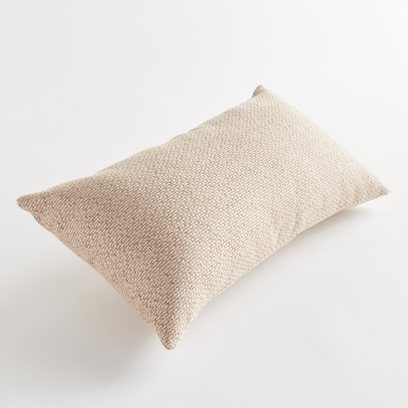 Gibram Indoor/Outdoor Reversible Throw Pillow, 12"H x 22"W, Tan