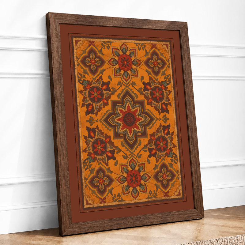 Ornate Eastern Tapestry Eclectic - Framed Print, A1 - 84.1 x 59.4 cm, Walnut