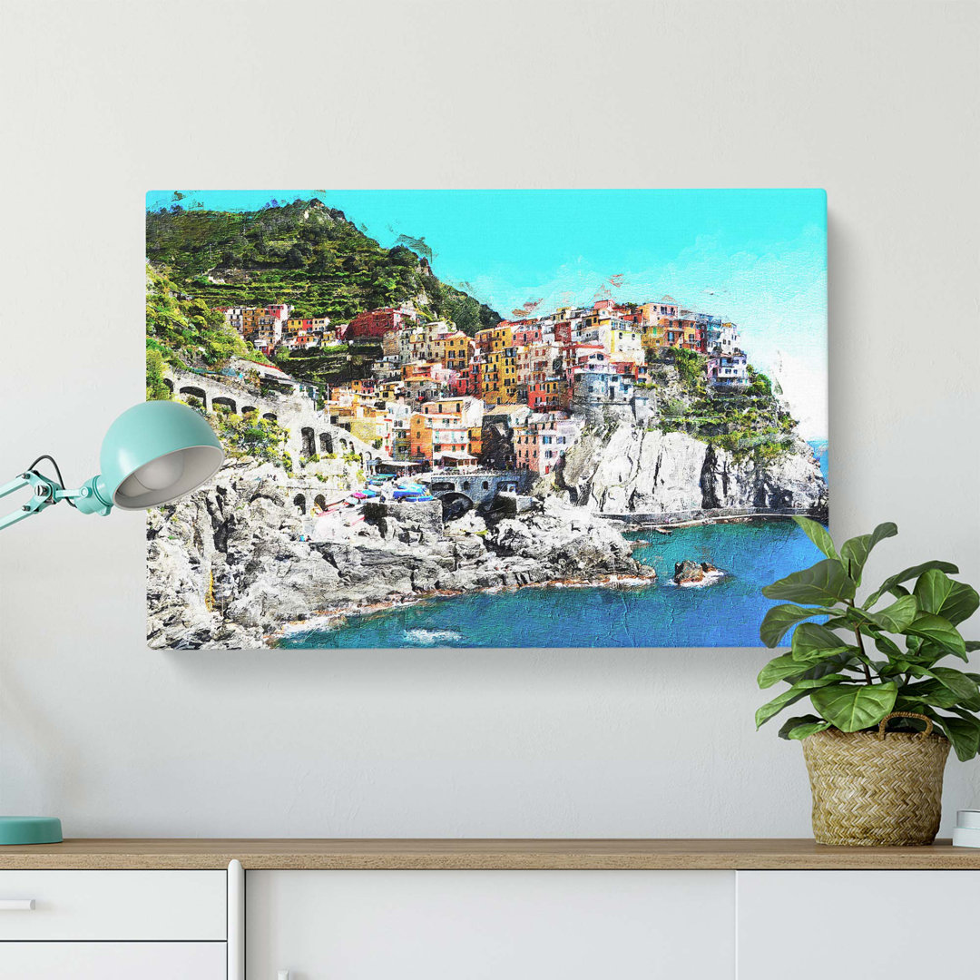 Cinque Terre in Italy - Wrapped Canvas