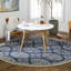Tapis gris / beige / bleu marine en laine touffeté à la main Bergmann-1637589974