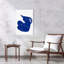 Blue Reclining Figure Abstract Contemporary Minimalist Wall Art Print-828831228