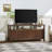 Modern Solid Wood  TV Stand With Glass Top-1469945710-1469945711