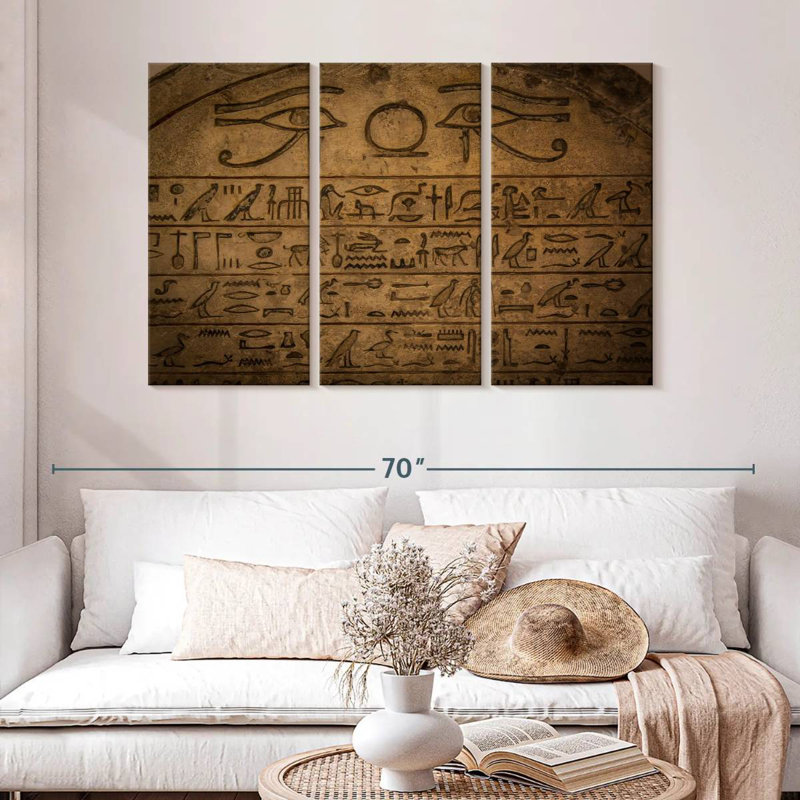Keiri Egyptian Hieroglyph, 32" H x 50" W