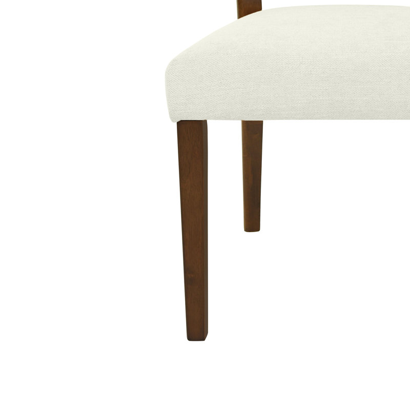 Ensemble de 2 chaises en rotin sans accoudoirs (noyer + beige), Beige