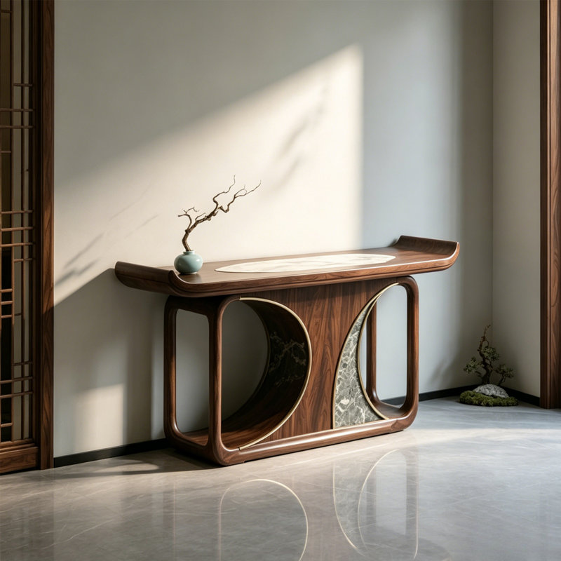 Nouveau comptoir d'entrée de style chinois, 35.43" H x 47.24" W x 15.75" D