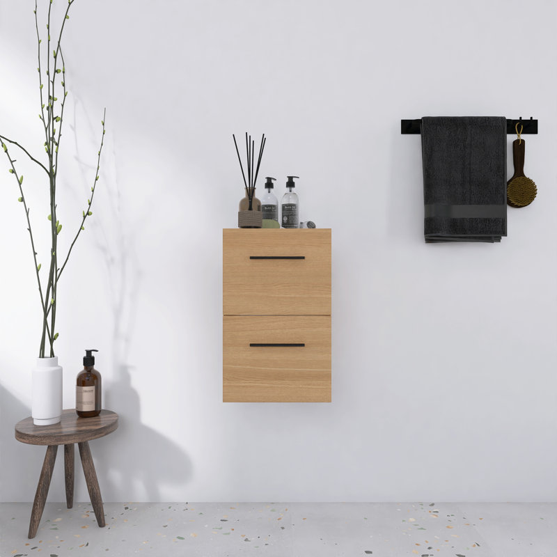 Armoire de rangement murale 12 pouces avec 2 tiroirs