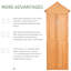 Remise extérieure imperméable en bois - Portes verrouillables pour prairie, pelouse. Design décoratif. Installation simple, fournitures de piscine et équipement de pelouse adaptés. Bois massif. Dimensions: rangement de 27,17 po x 23,68 po et 83,63 po