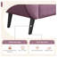 Banc rembourré en velours mauve avec deux coussins, siège de bout de lit-129757615-129757618