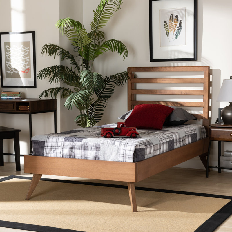 Davene Solid Wood Open-Frame Bed, Twin