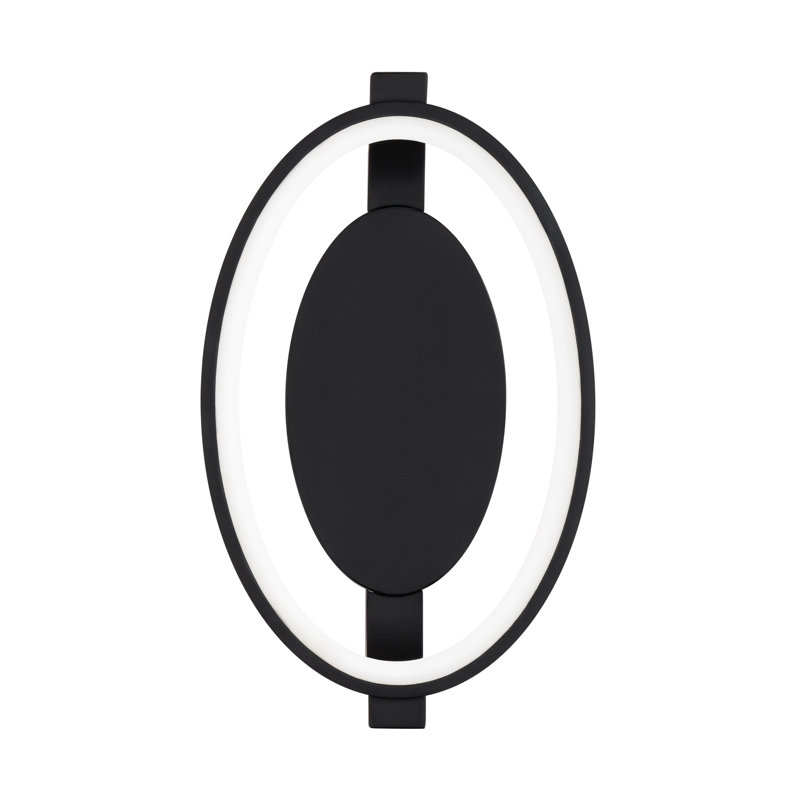 Solitaire 1 - Light LED Flush Mounted Sconce, Black