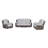 5050 Charcoal / Black Power Reclining Loveseat