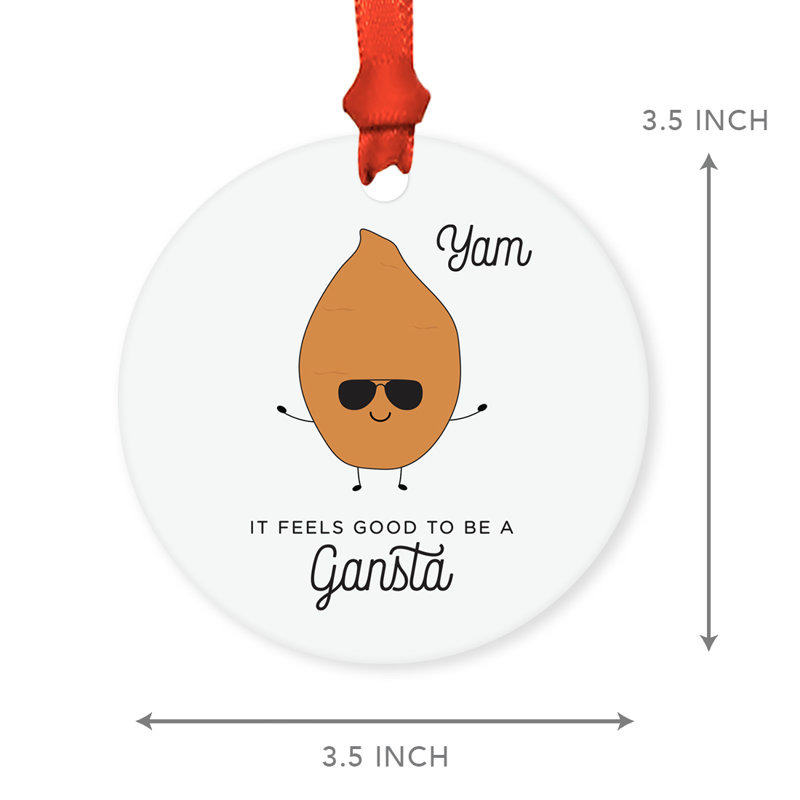 Ornement en forme de boule d’igname drôle d’aliments