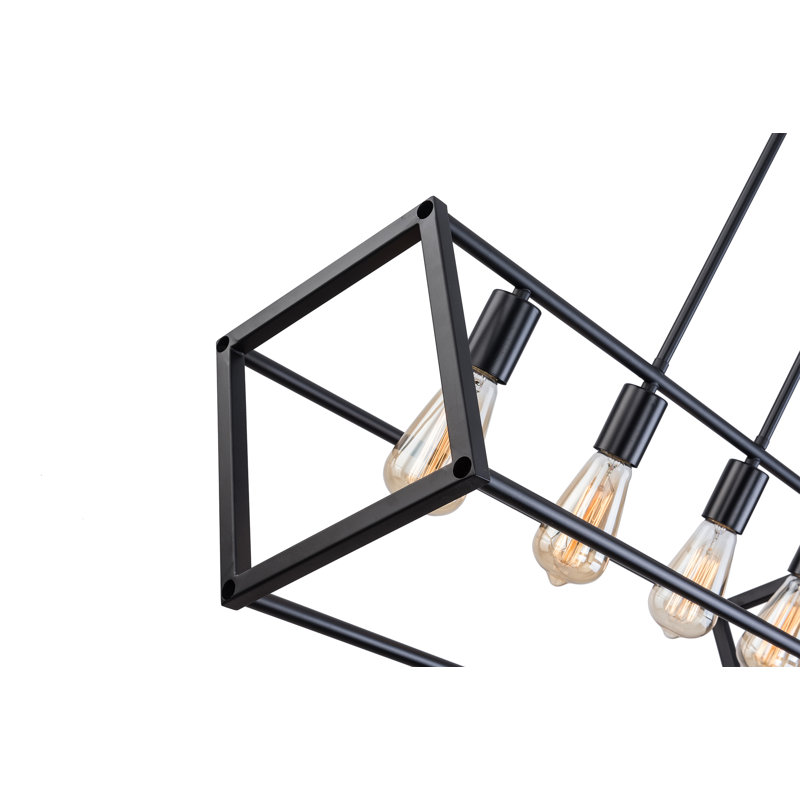 4 - Light Dimmable Kitchen Island Square / Rectangle Chandelier