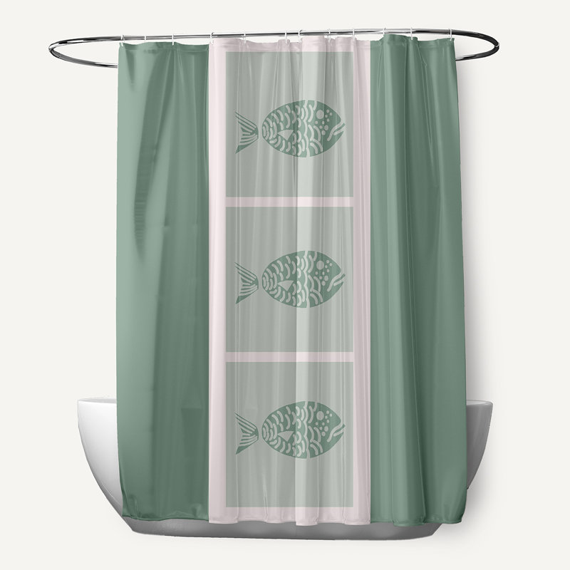 Rideau de douche simple, Sauge