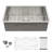 30" L x 18" W Undermount Single Bowl Stainless Steel Kitchen Sink with Basket Strainer-124192663-105735558