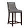 Upholstered Counter Stool with Solid Wood Frame