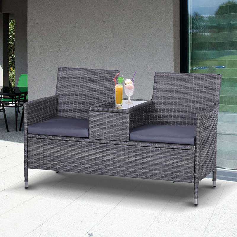 Seidel Outdoor Bench, Grey