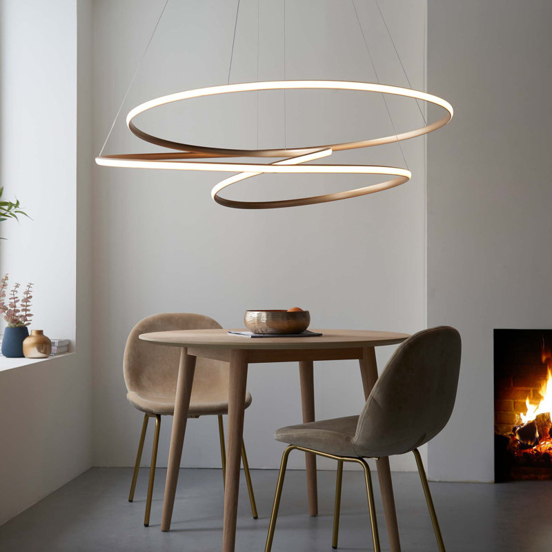 Kupar 1 - Light Unique/Statement LED Chandelier, 70-186 Cm H x 116 Cm W x 116 Cm D