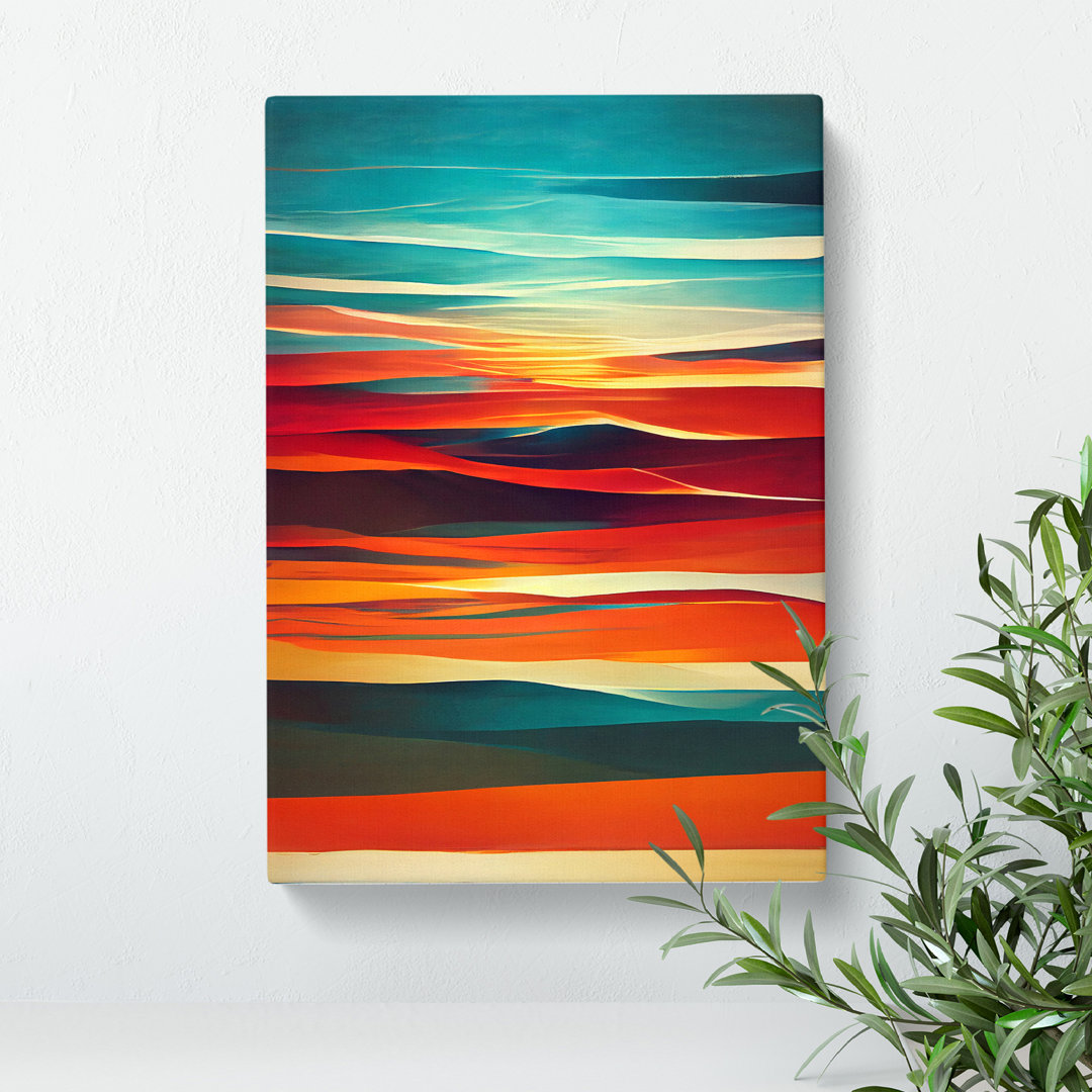 Sunset Abstract No.4 - Wrapped Canvas