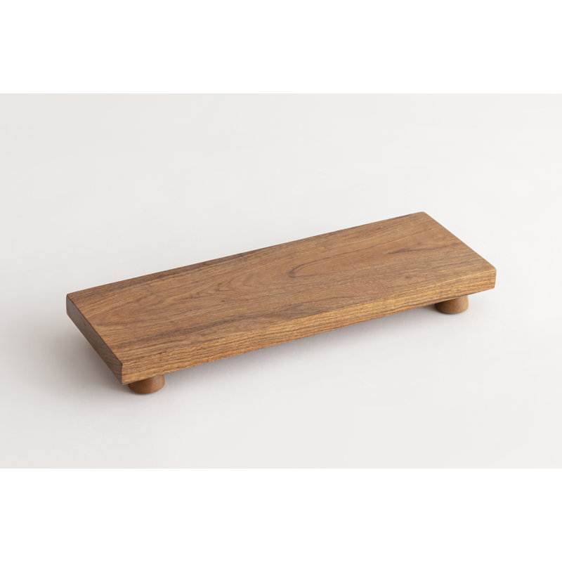 Wooden serving board with Pedestial