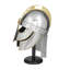 Sculpture Alemanno Cole et casque en fer
