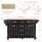 Kitchen Island With Rubber Wood Countertop-598838174