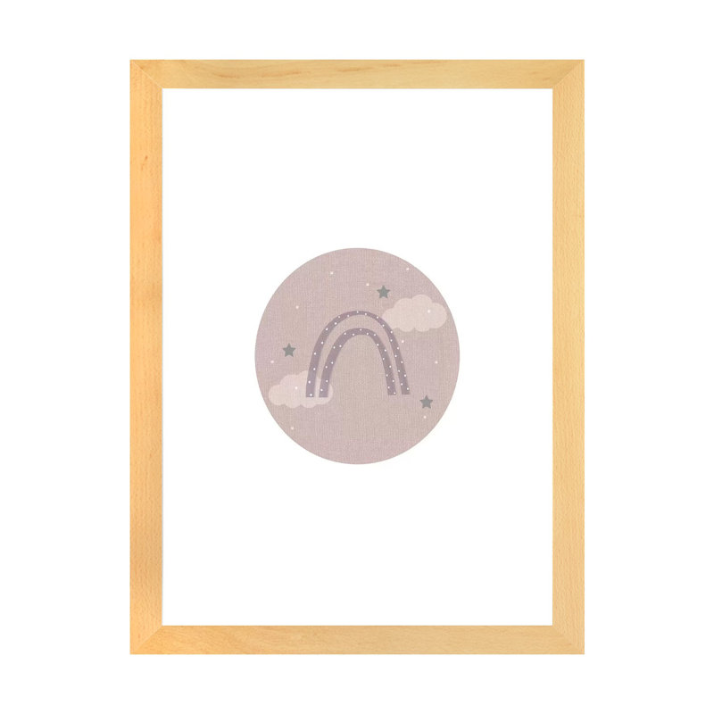 Décoration murale pour enfants, H 24 po x l 16 po x P 1 po, Papier encadré naturel