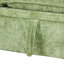 Canapé-lit modulaire en L de 82,67 po avec un repose-pieds avec rangement, deux coussins, deux prises de courant et deux ports USB pour le salon, vert