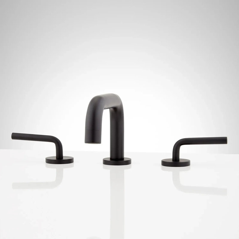 Ruscello Widespread Bathroom Faucet, Matte Black