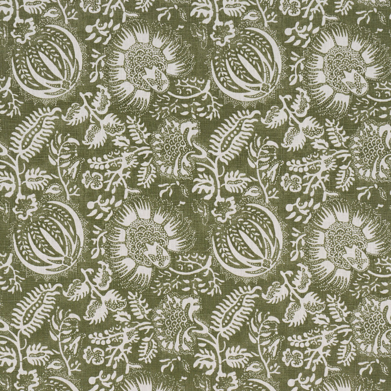 Pomegranate Print Fabric, Olive