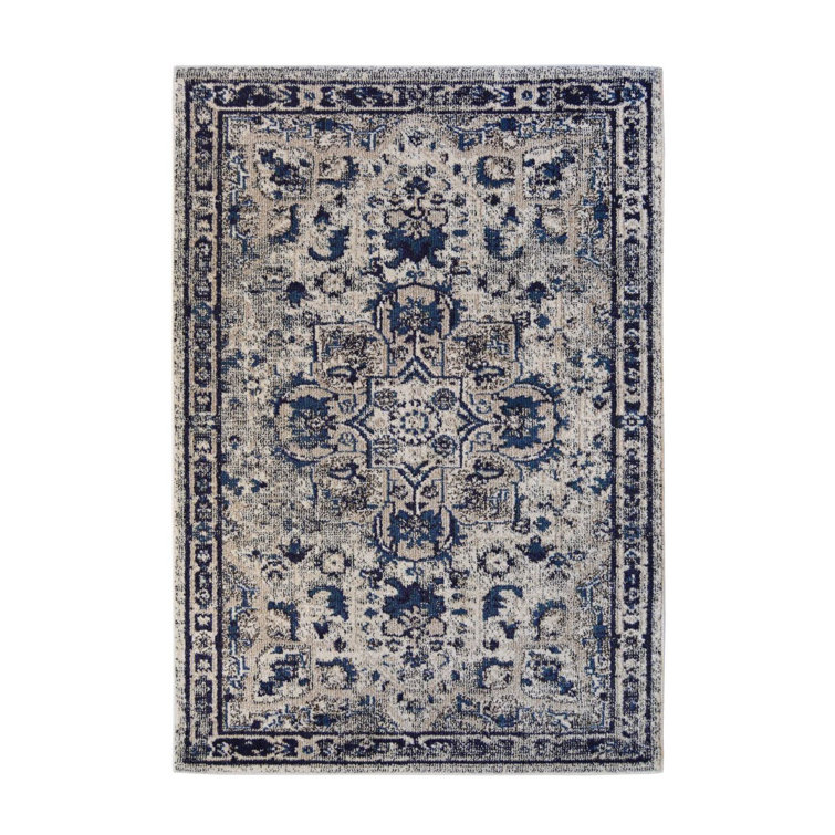 Traditional Blue Rugs Metro Lane Villa Traditional Blue Rug | Wayfair.co.uk