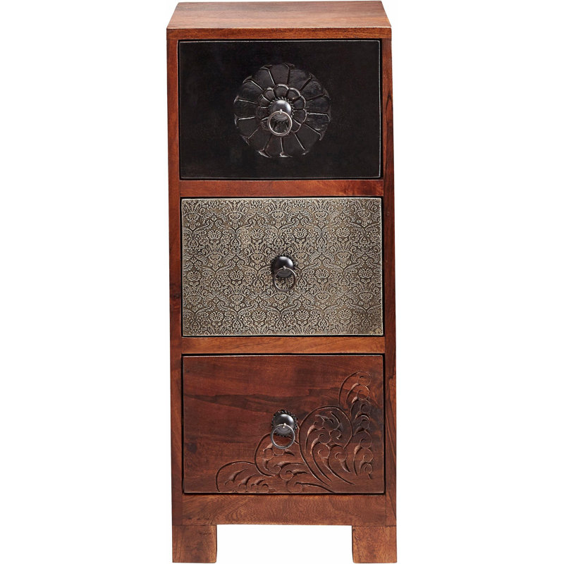 Adya 3 Drawer 30cm W Solid Wood