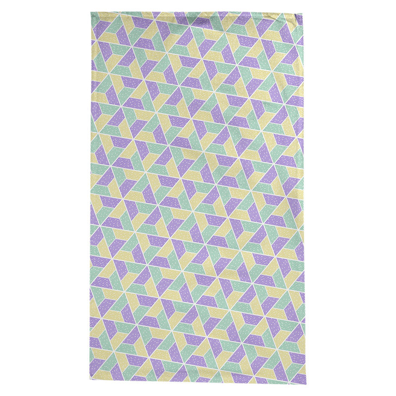 Nappe trapézoïdale Leffel, Vert / jaune / mauve