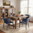 Saddle Leather Dining Chair Upholstered Side Chair With Padded Seat, Wingback Vanity Chair With Metal Frame For Dining Living Room Vanity Office-1200646821-1191798958