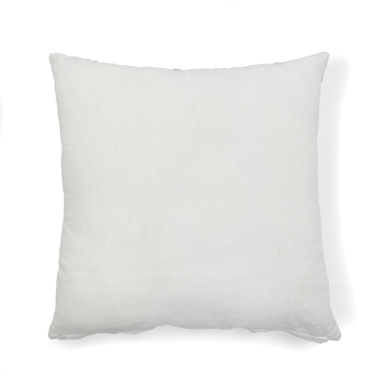 Embroidered Linen Throw Pillow