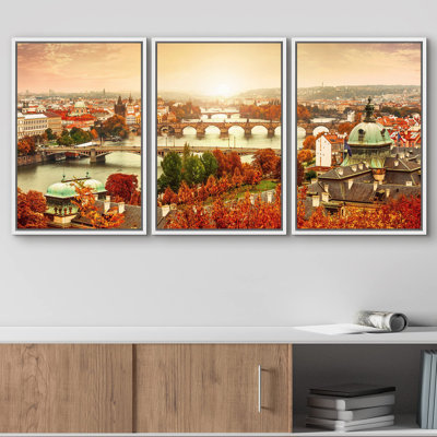 Pont Charles, coucher de soleil, Prague, République Tchéque, architecture et cartes, photographie de pays moderne