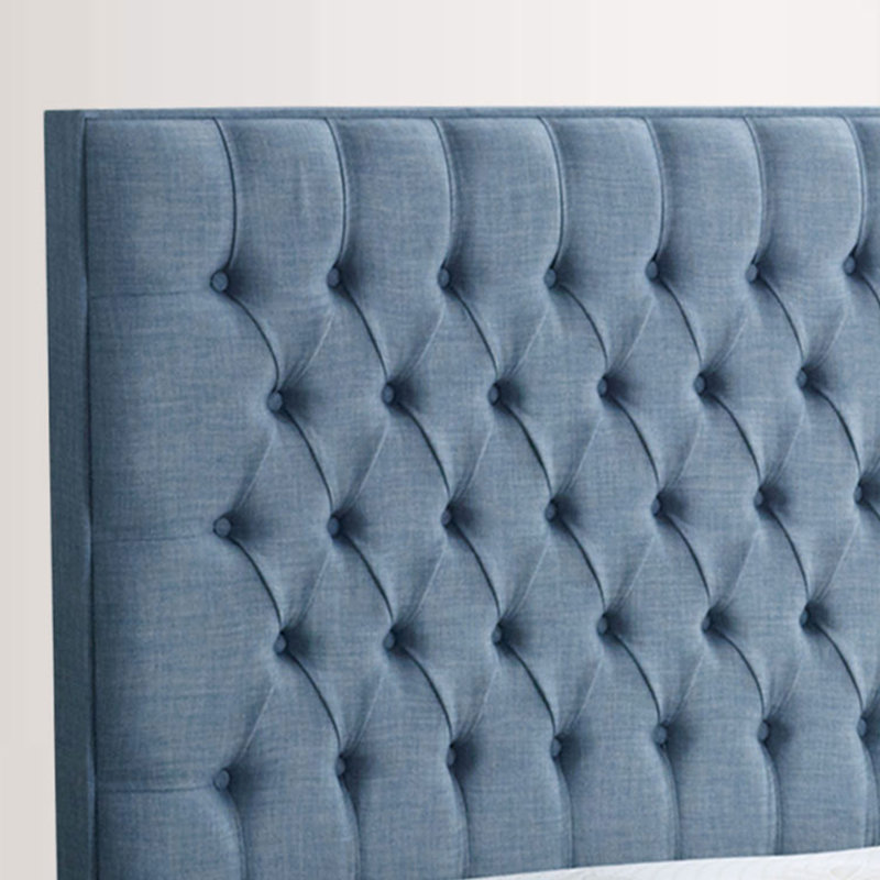 Tanaka Upholstered Bed Frame, Kingsize (5'), Sky Plush