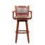 Tabouret de bar pivotant en bois massif