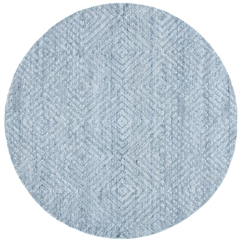 Tapis géométrique abstrait touffeté à la main, Rond 6 pi