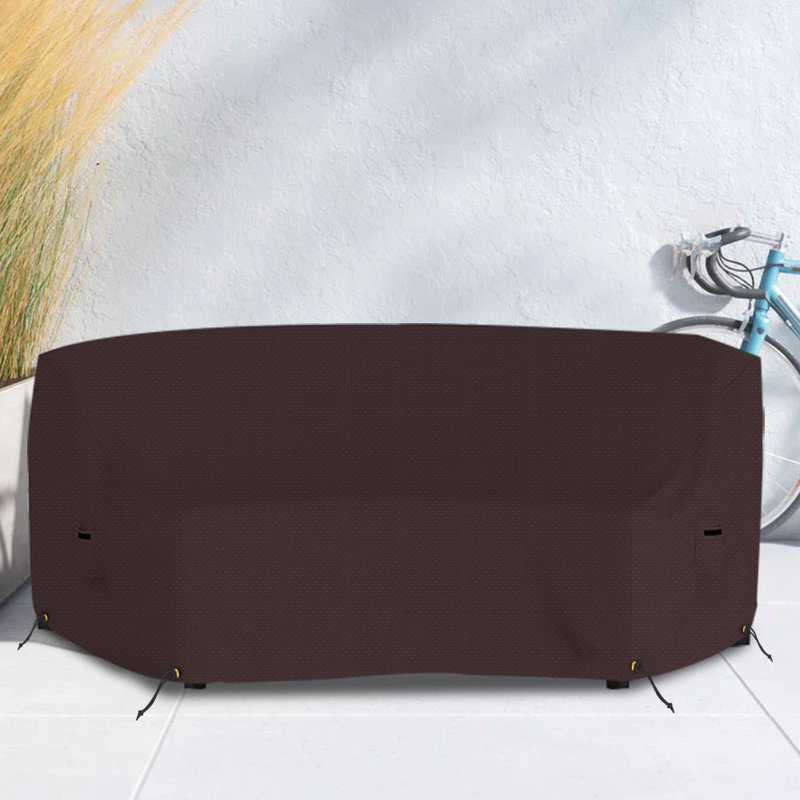 Weatherproof Patio Curved Sectional Sofa Cover, Afrahim Curved Patio Sofa Cover, Cover for Curved Sofa, Coffee