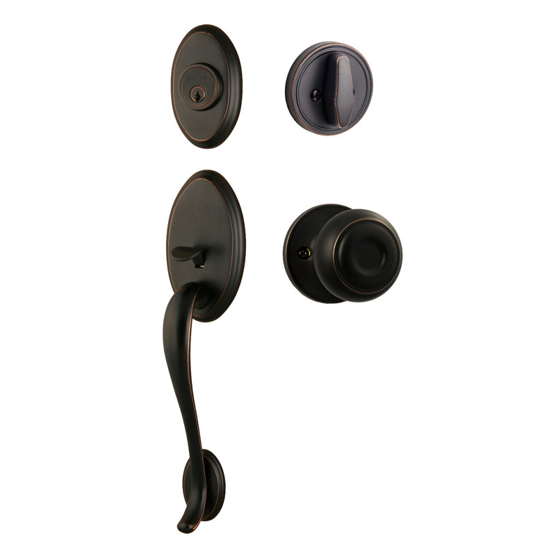 Aspen Handleset, Vintage Bronze, Reversible, Juniper Knob