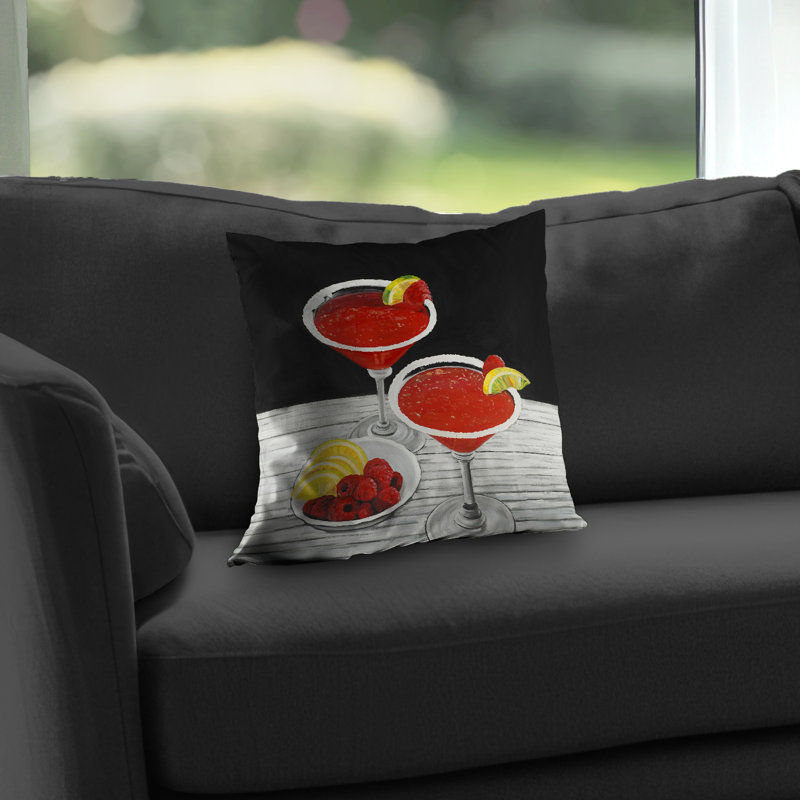Two Cosmopolitan Poly Twill Throw | Stylish Kitchen – Throw Pillow Cover Only, Double-Sided Print, Insert Not Included