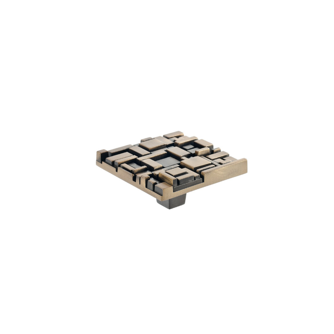 Oversized Offset 2 1/2" Length Square Knob Du Verre Hardware 