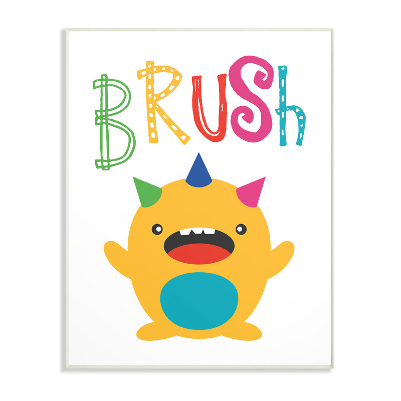 Brosse de monstre, Plaque murale, H 15 po x l 10 po x P 0,5 po